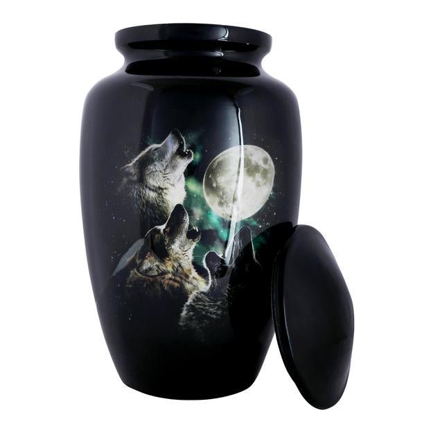 Cremation Urns for Adult Ashes for Funeral - Aluminium – Memorial Ceremony Supplies on Brown Living™. SKU: UB006. Img 4.