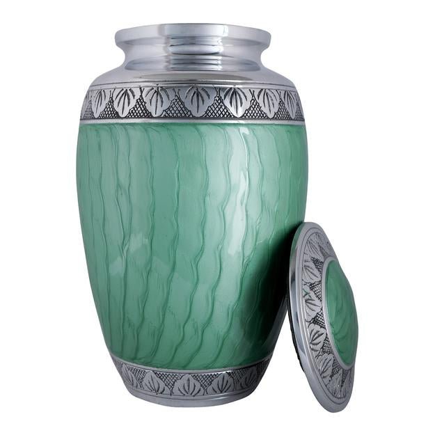 Cremation Urns for Adult Ashes for Funeral, Aluminium – Memorial Ceremony Supplies on Brown Living™. SKU: UB008. Img 4.