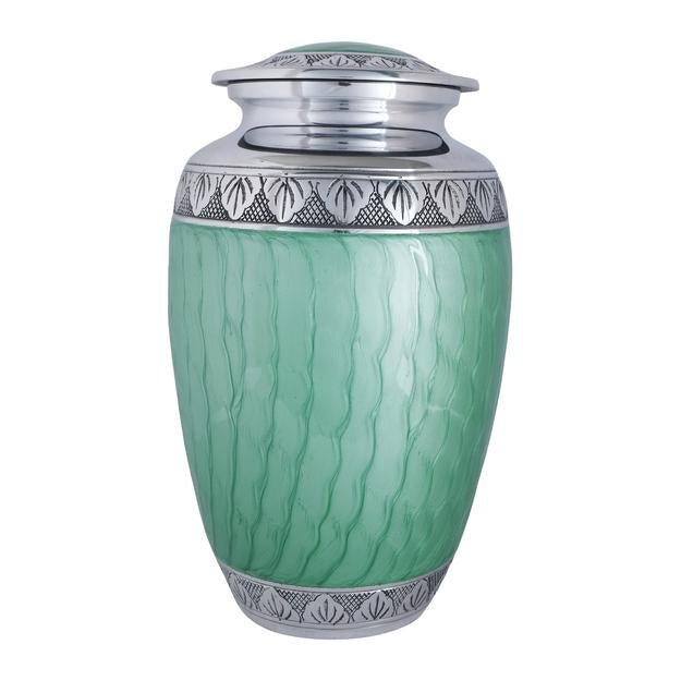 Cremation Urns for Adult Ashes for Funeral, Aluminium – Memorial Ceremony Supplies on Brown Living™. SKU: UB008. Img 2.