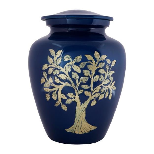 Cremation Urns for Adult Ashes for Funeral, Aluminium – Memorial Ceremony Supplies on Brown Living™. SKU: UB011. Img 2.