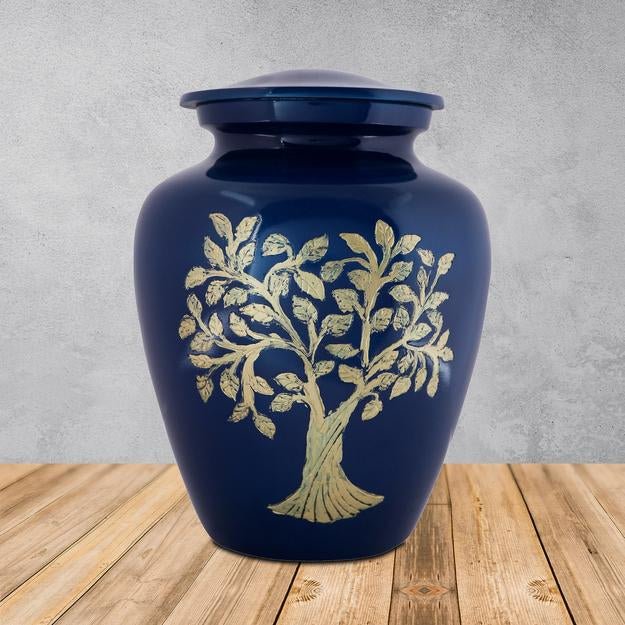 Cremation Urns for Adult Ashes for Funeral, Aluminium – Memorial Ceremony Supplies on Brown Living™. SKU: UB011. Img 1.