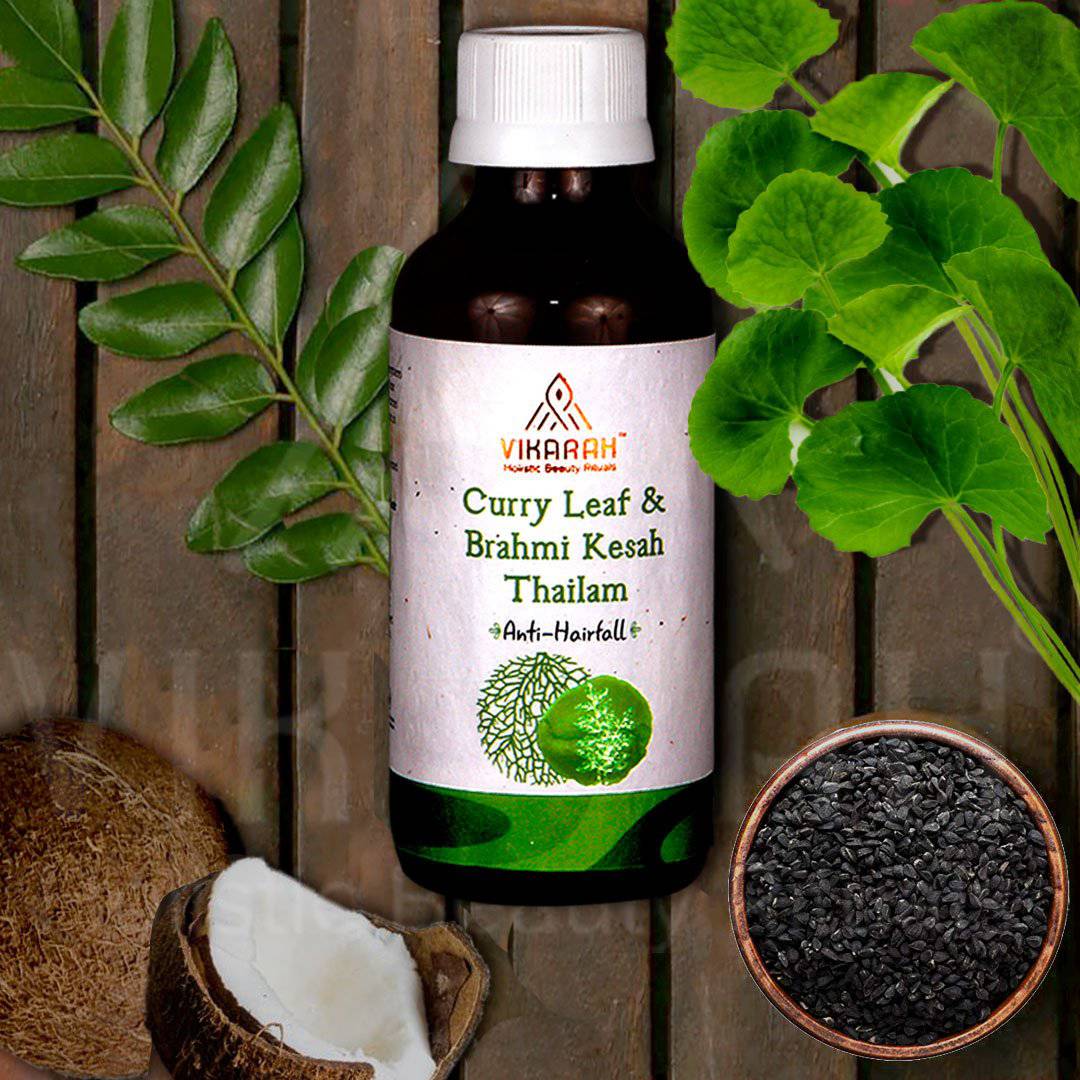 Curry leaves store hair oil