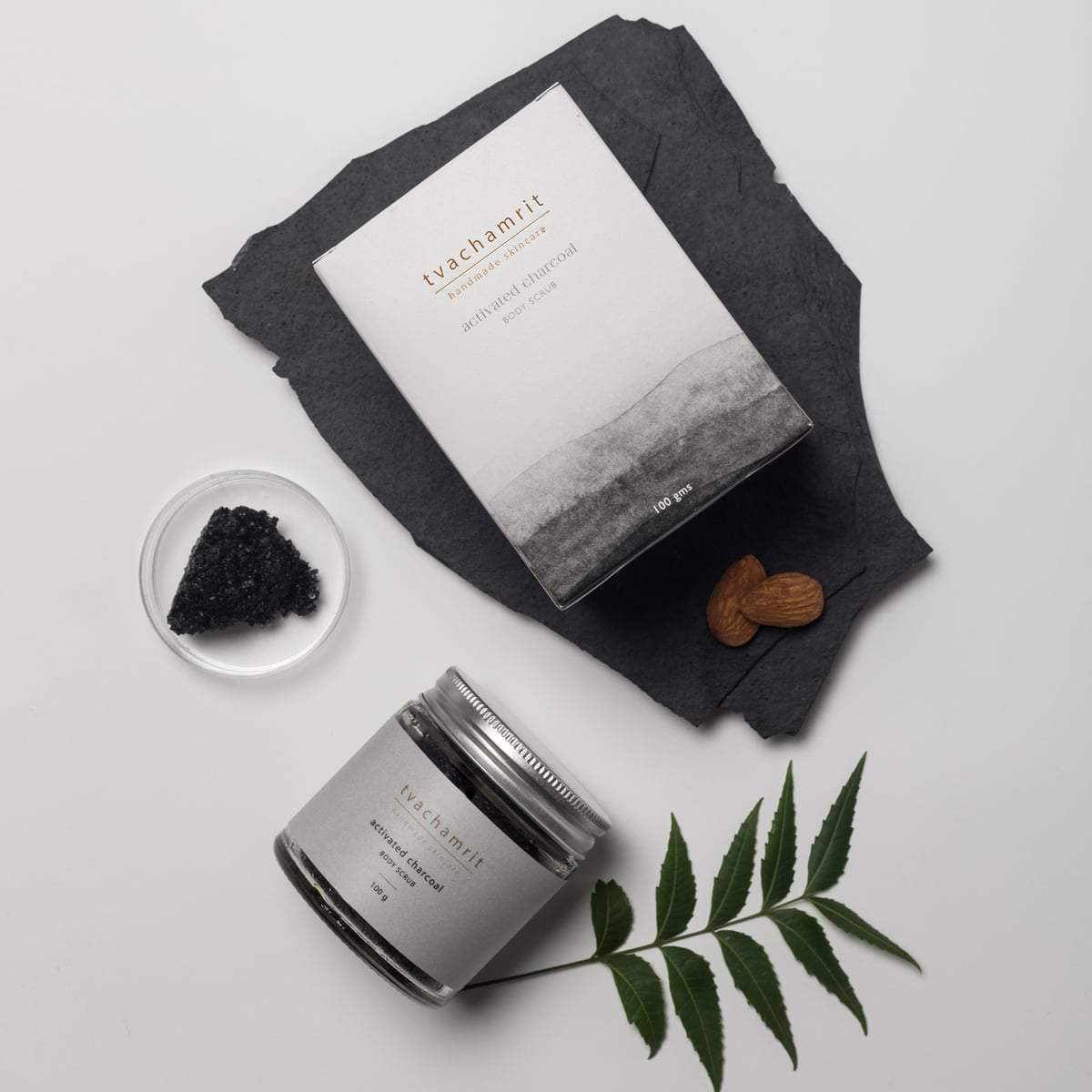 Detoxifying Activated Charcoal Body Scrub – Body Scrub on Brown Living™. SKU: 065 - 01443 - TBS - 2 - 100g. Img 2.