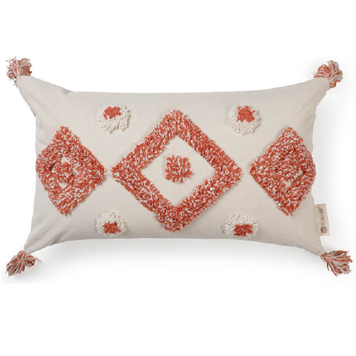 Dia Fleecy Lumbar Cushion Cover (Rust) | Verified Sustainable by Brown Living™