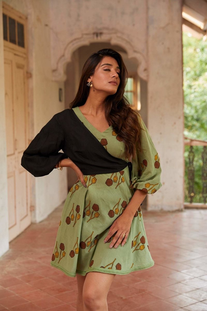 Diagonal Lotus Pods Dress Set | Verified Sustainable by Brown Living™