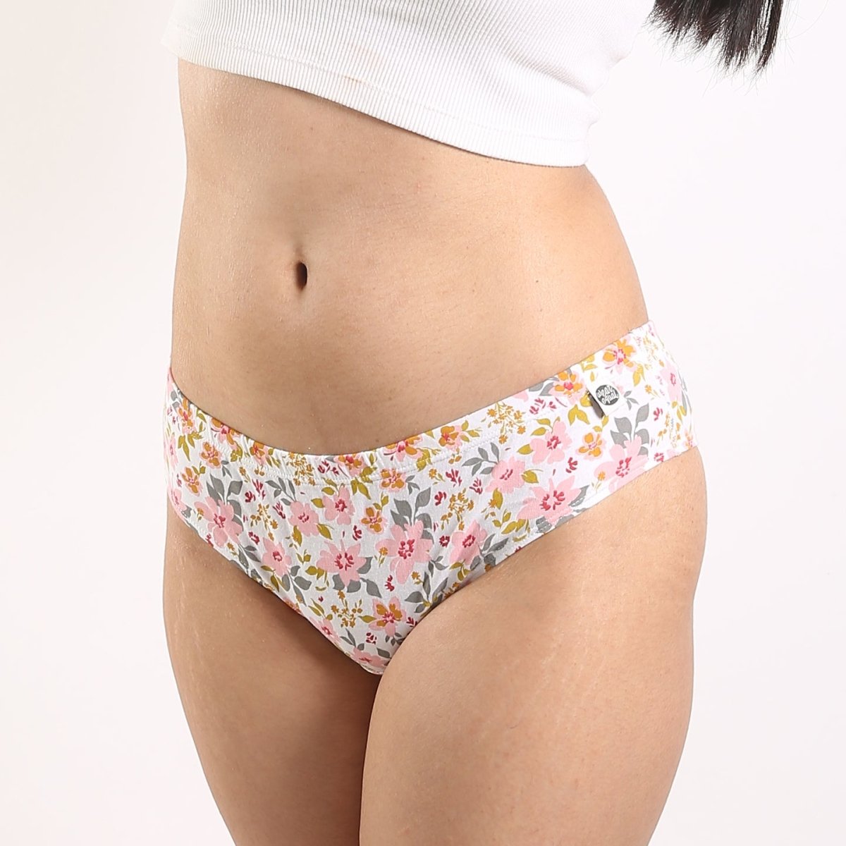 Ditsy Tanga – Womens Underwear on Brown Living™. SKU: 012/BA/WhiteDitsy/AOP_24BL10551. Img 2.