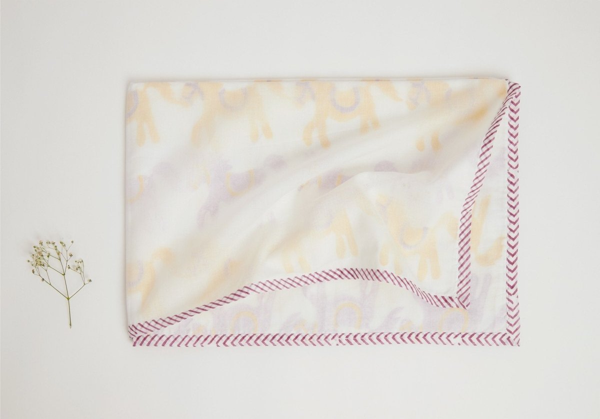 Dohar - I Am Going To The Circus - Yellow – Bed Linens on Brown Living™. SKU: 249 - 16151 - MSY - CDB - 0031E - Yellow. Img 8.