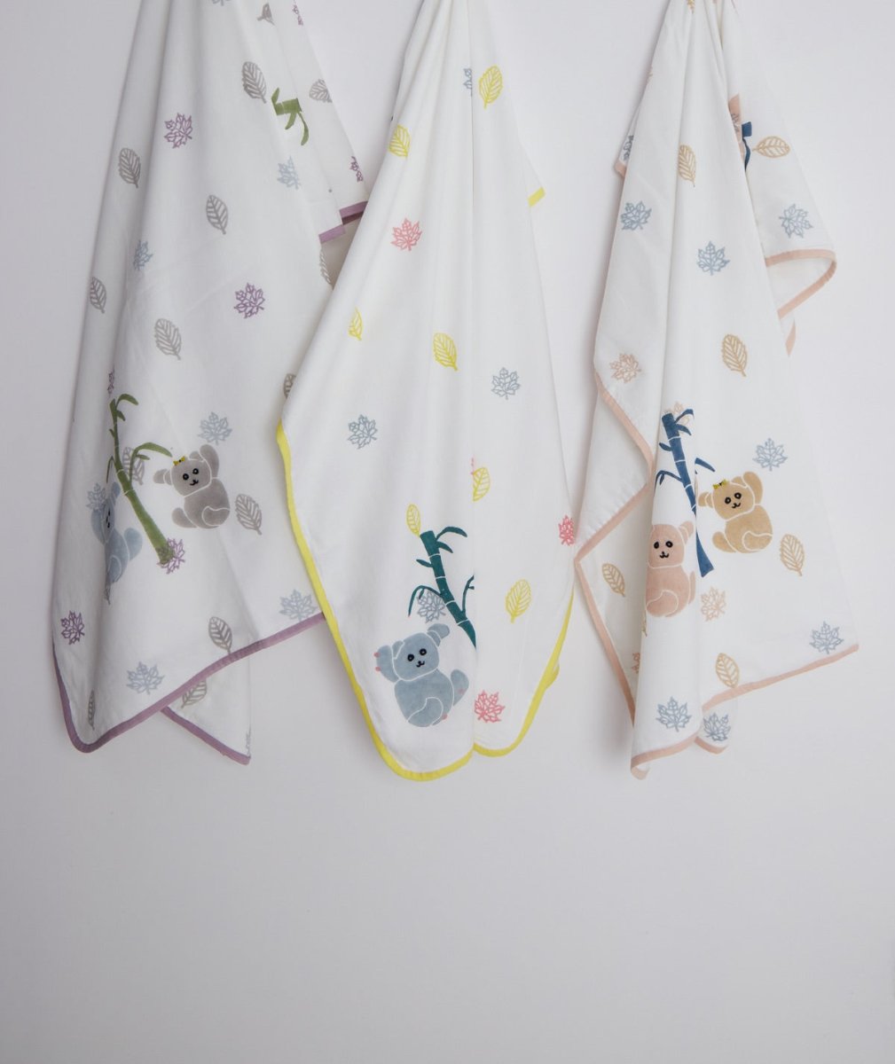 Dohar - K for Koala - Purple | Muslin blanket – Bed Linens on Brown Living™. SKU: MSY - CDB - 0031F - Purple_24BL1866. Img 12.