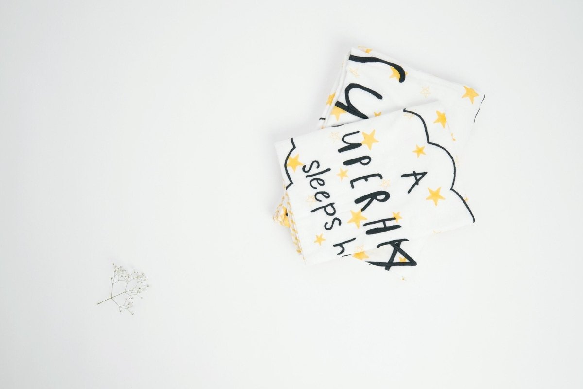 Dohar - Superbaby Flies Over Town - Emroidered – Bed Linens on Brown Living™. SKU: 249 - 16145 - MSY - CDB - 0031C - BlackEmb. Img 2.