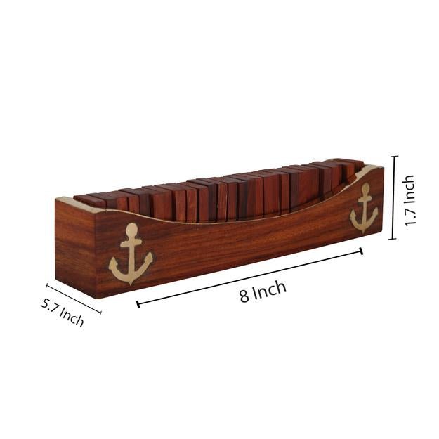 Domino Game, Open Boat Tray and Pieces, Wooden Dominoes Set – Learning & Educational Toys on Brown Living™. SKU: 1085. Img 8.