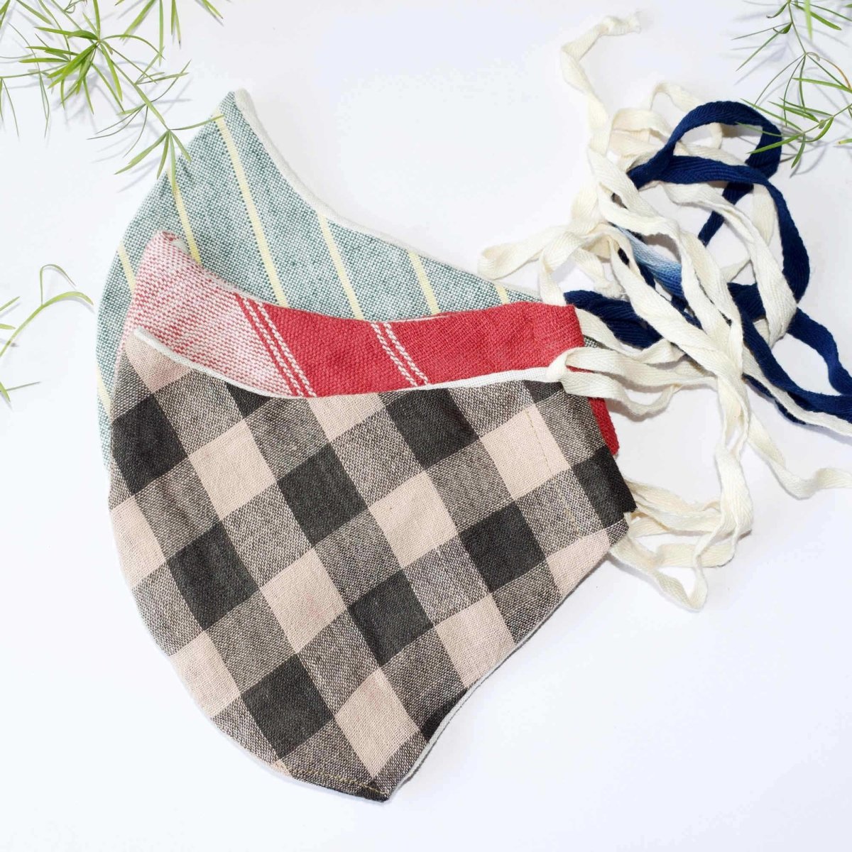 Double Layered Handloom Cotton Face Mask (Set of 3) | Verified Sustainable by Brown Living™