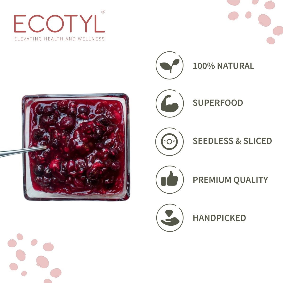 Dried Cranberries | Seedless Dried Fruit | Healthy Snack | 150g – Dried Fruits, Nuts & Seeds on Brown Living™. SKU: ECOTYL00001. Img 3.