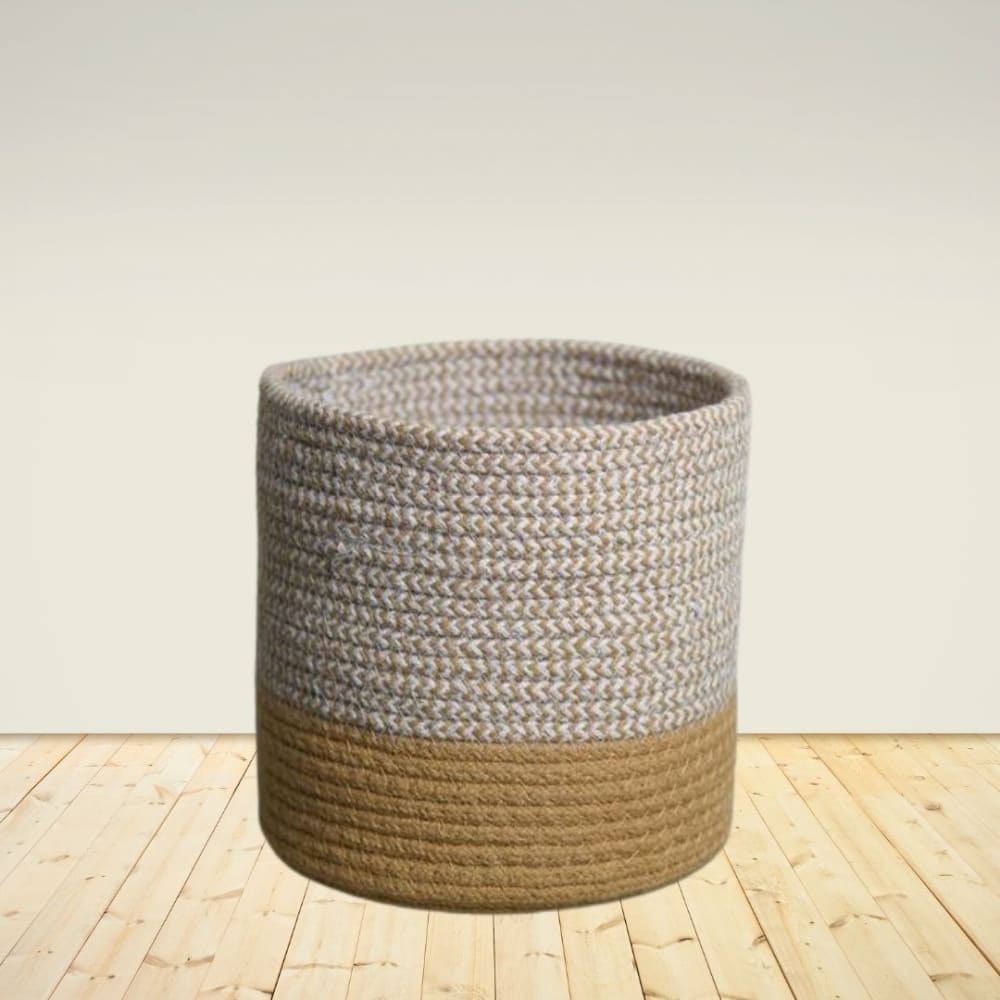 Dual Tone Jute Baskets - Large (One Piece) | Verified Sustainable by Brown Living™