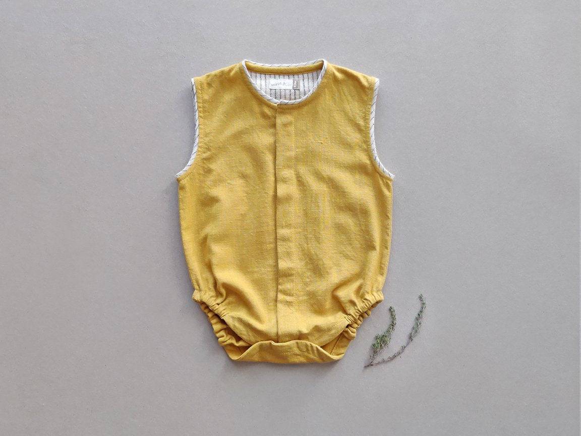 Earth Yellow Baby Onesie – Kids Onesies by Aagghhoo available on Brown Living™. PR - Premie Baby Mustard Yellow. SKU: 067 - 03519 - C1O00HY13PR. Img 1.