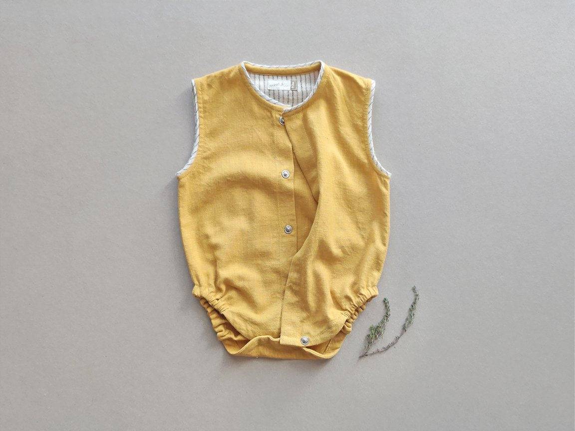 Earth Yellow Baby Onesie – Kids Onesies by Aagghhoo available on Brown Living™. PR - Premie Baby Mustard Yellow. SKU: 067 - 03519 - C1O00HY13PR. Img 2.