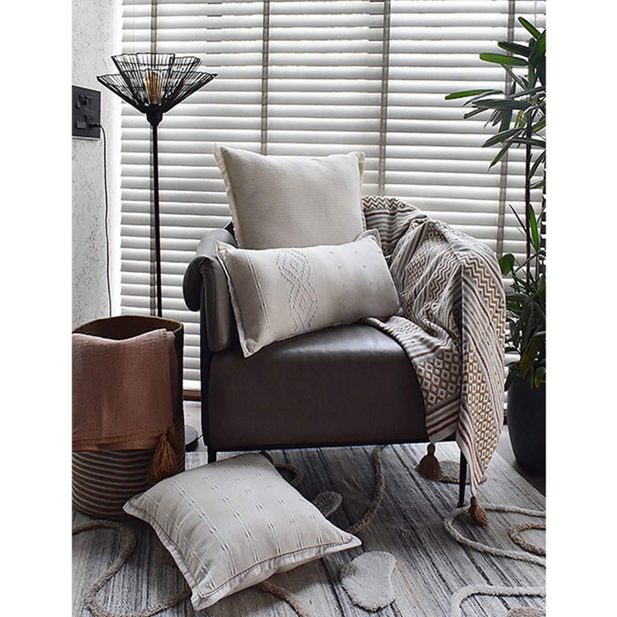 Earthbound Ribmond Lumbar Cushion Cover – Covers & Inserts on Brown Living™. SKU: TGW130174. Img 1.