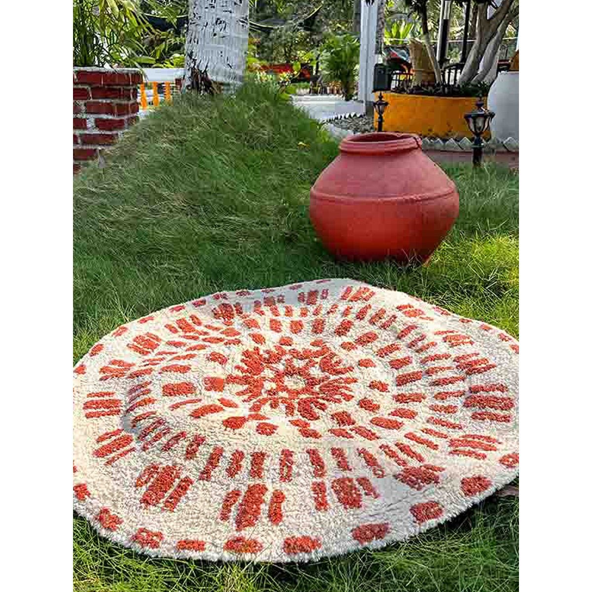 Earthen Mandala Cotton Bathmat – Mats & Rugs on Brown Living™. SKU: TGW150052. Img 1.
