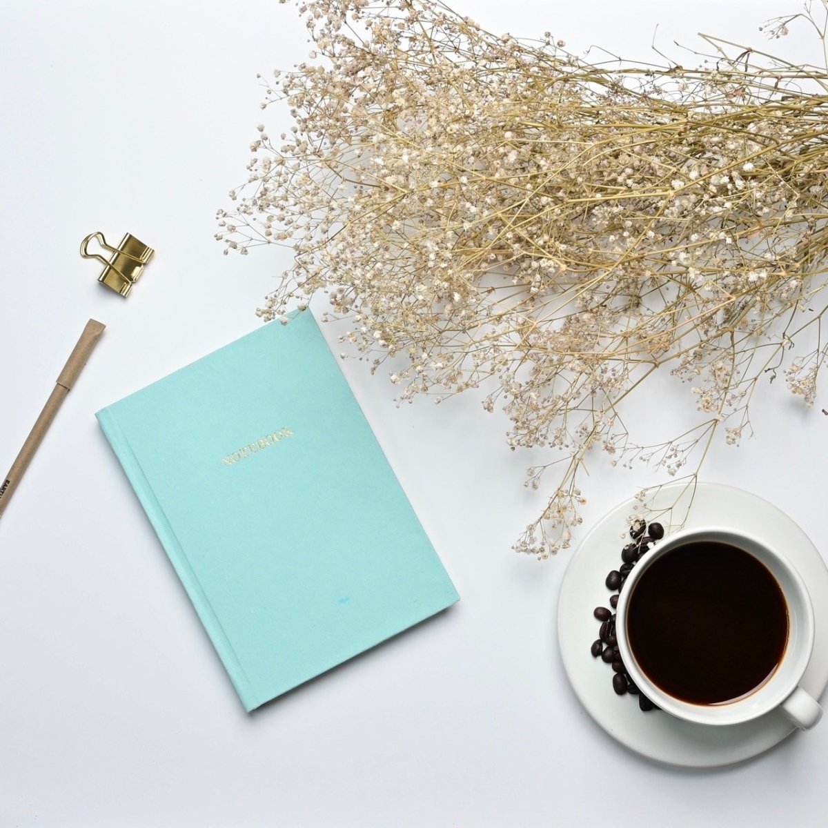 Eco - friendly Tree Free Hardbound Notebook | Light Blue | Verified Sustainable by Brown Living™