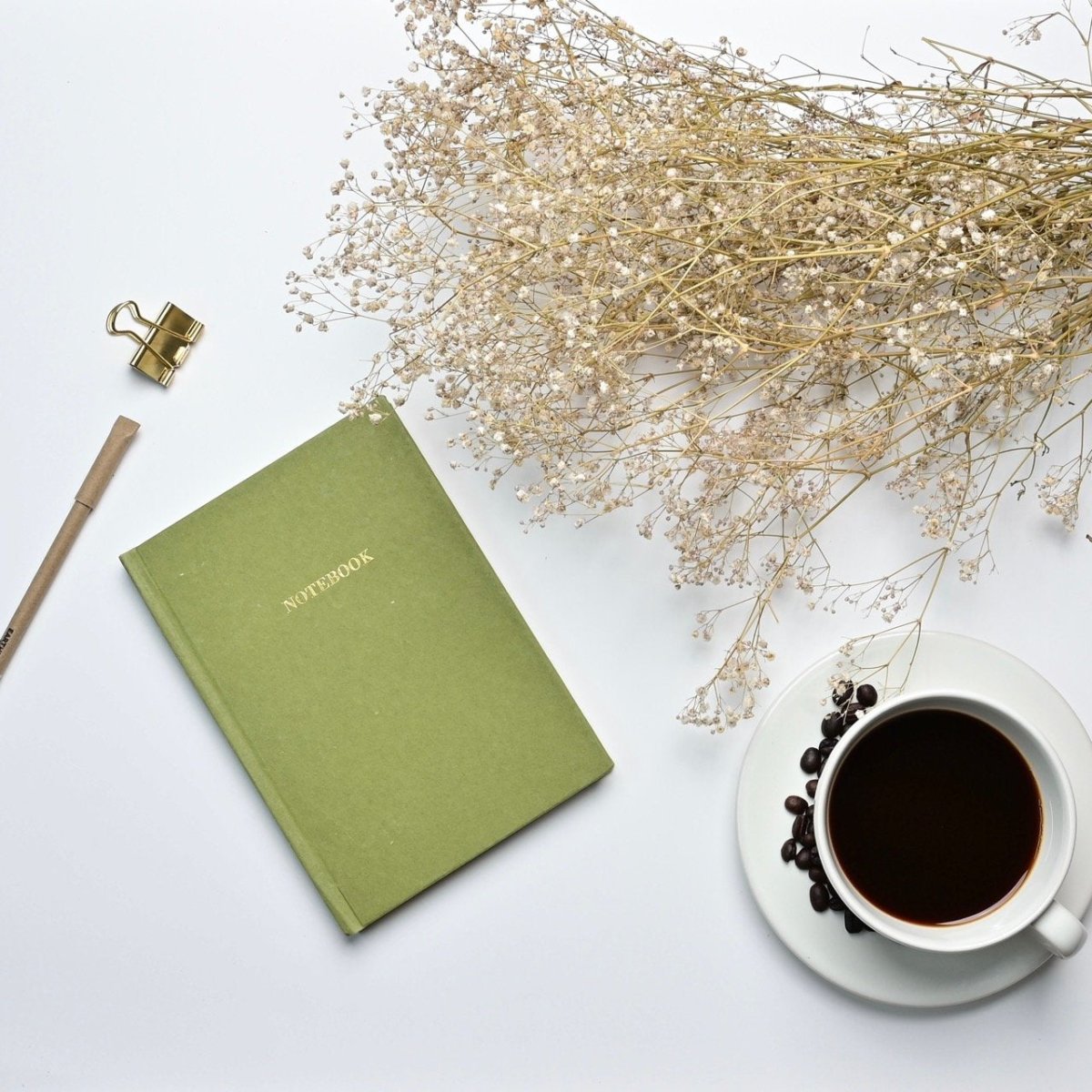 Eco - friendly Tree Free Hardbound Notebook | Olive | Verified Sustainable by Brown Living™