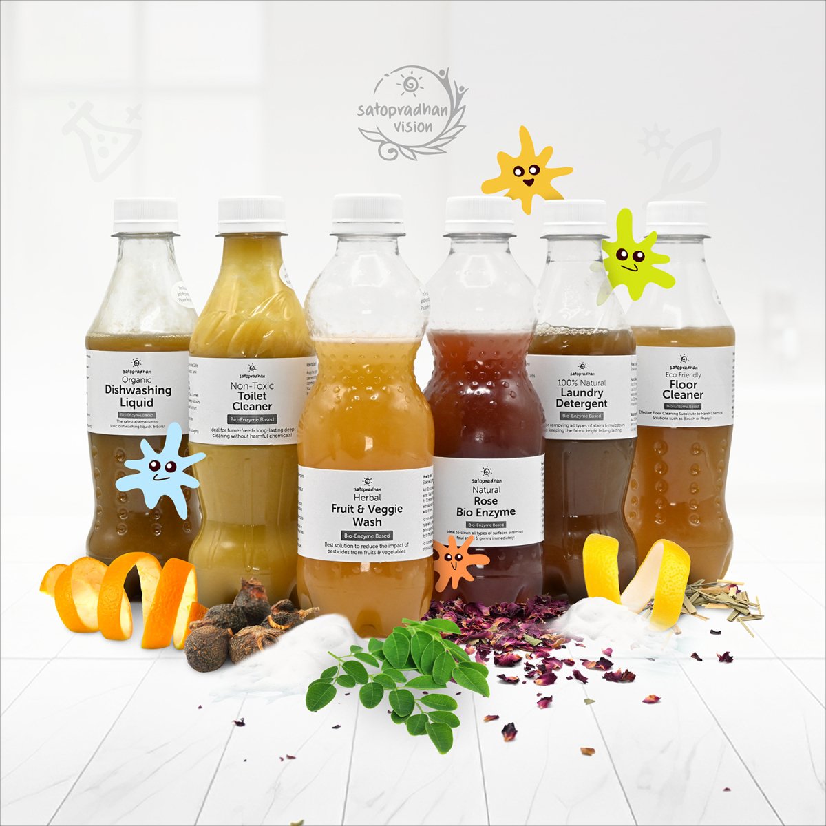 Eco Home Bio Enzyme Based Cleaners Trial Pack - Pack of 6 – Cleaning Products on Brown Living™. SKU: 2BE - Pac18H. Img 1.