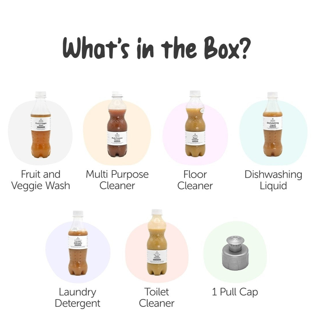 Eco Home Bio Enzyme Based Cleaners Trial Pack - Pack of 6 – Cleaning Products on Brown Living™. SKU: 2BE - Pac18H. Img 2.