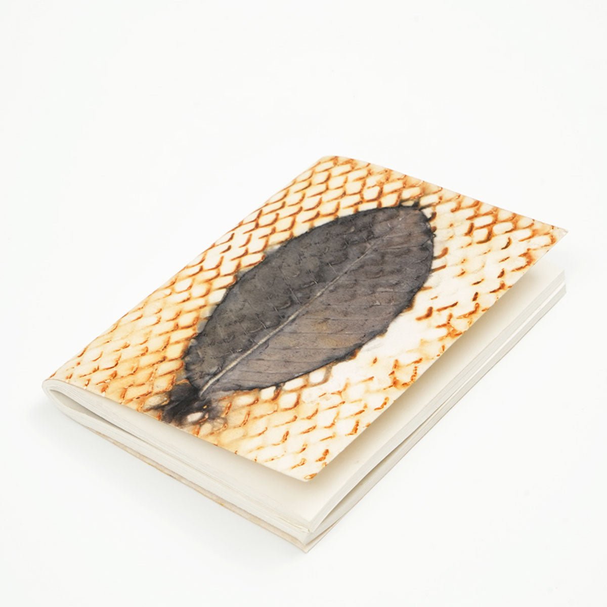 Eco - printed Handmade Journal - Rust leaf print | Verified Sustainable by Brown Living™