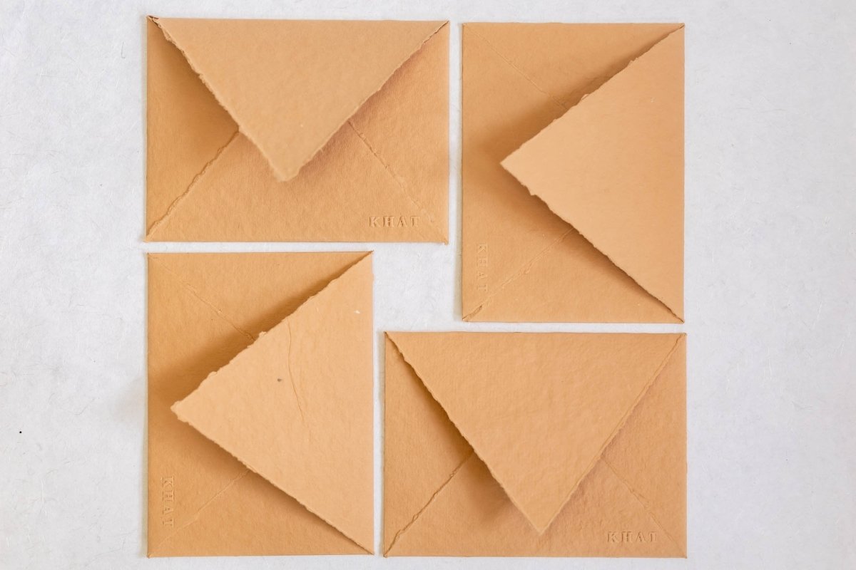 Enfolded In Love - Muddy Brown Handmade Paper Envelopes – Envelopes on Brown Living™. SKU: SR0027. Img 3.