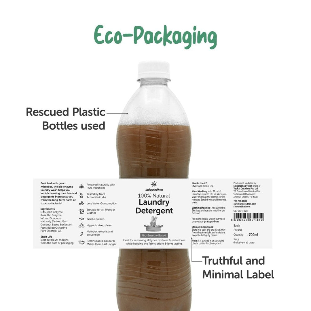 Enzyme Laundry Liquid 750ml | Biodegradable, Baby & Pet Safe – Cleaning Products on Brown Living™. SKU: 2BE - LW7H. Img 5.