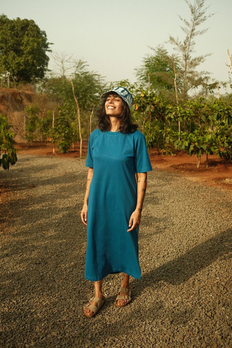 Escape Organic Cotton Tee Dress – Womens Dress on Brown Living™. SKU: SOMETHING - SOS58 - S. Img 1.