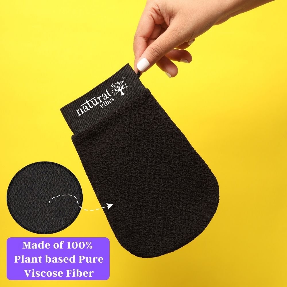 Exfoliating & Scrubbing Glove for Smooth Skin & Cellulite Reduction – Body Scrub by Natural Vibes available on Brown Living™. . SKU: NV_exfoliating_glove. Img 5.