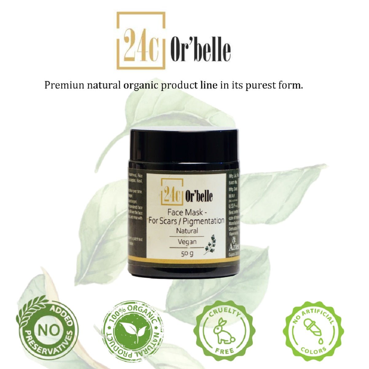 Face Mask for Scars & Pigmentation – Face Pack on Brown Living™. SKU: SKIE04. Img 6.