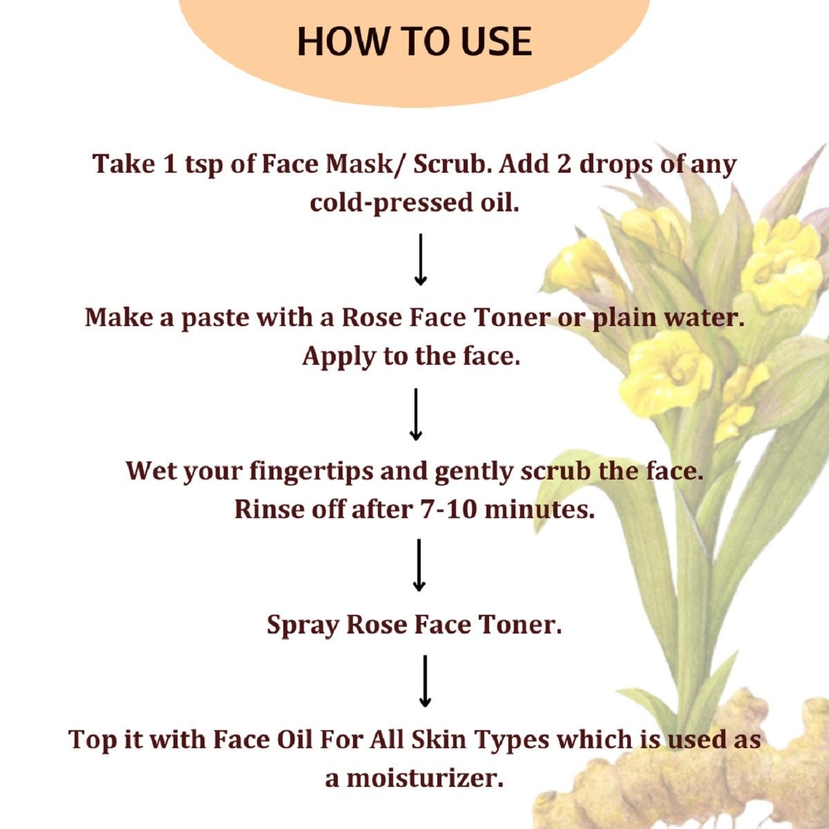 Face Mask Scrub - Pure, Organic Exfoliation – Face Pack on Brown Living™. SKU: SKIE12. Img 5.