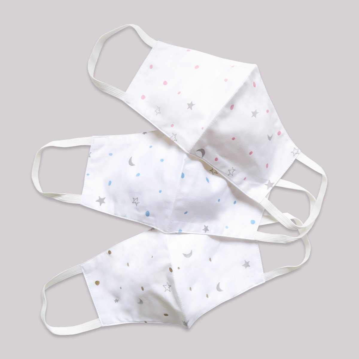 Face Mask Set of 3 Stars – Face Mask by Masilo available on Brown Living™. . SKU: MFMASK - 3PK - A - STARS. Img 1.