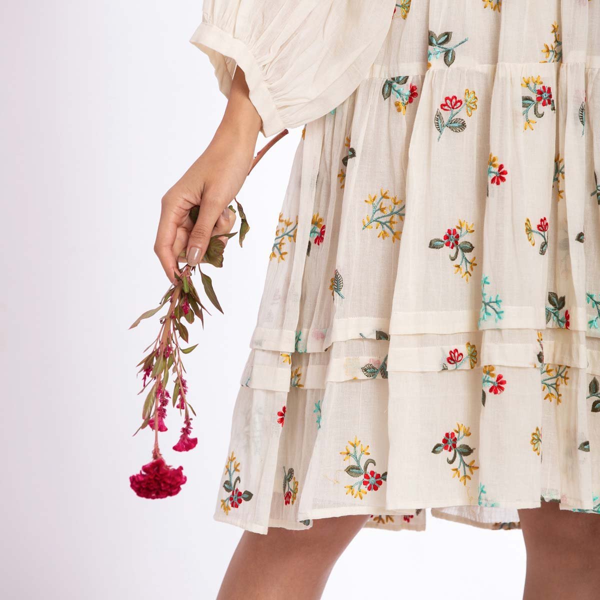 Flower Field Mid length Dress | Verified Sustainable by Brown Living™