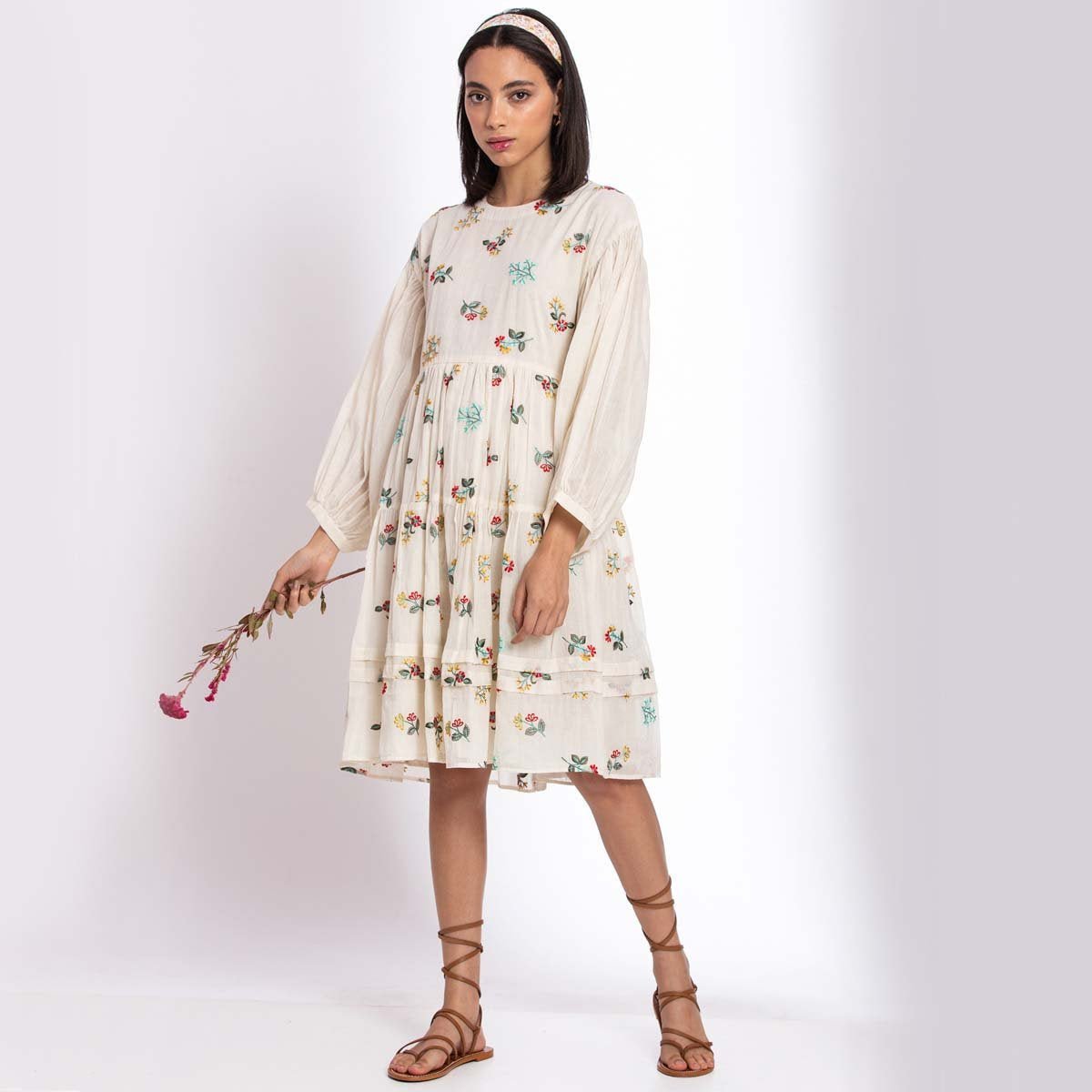 Flower Field Mid length Dress | Verified Sustainable by Brown Living™