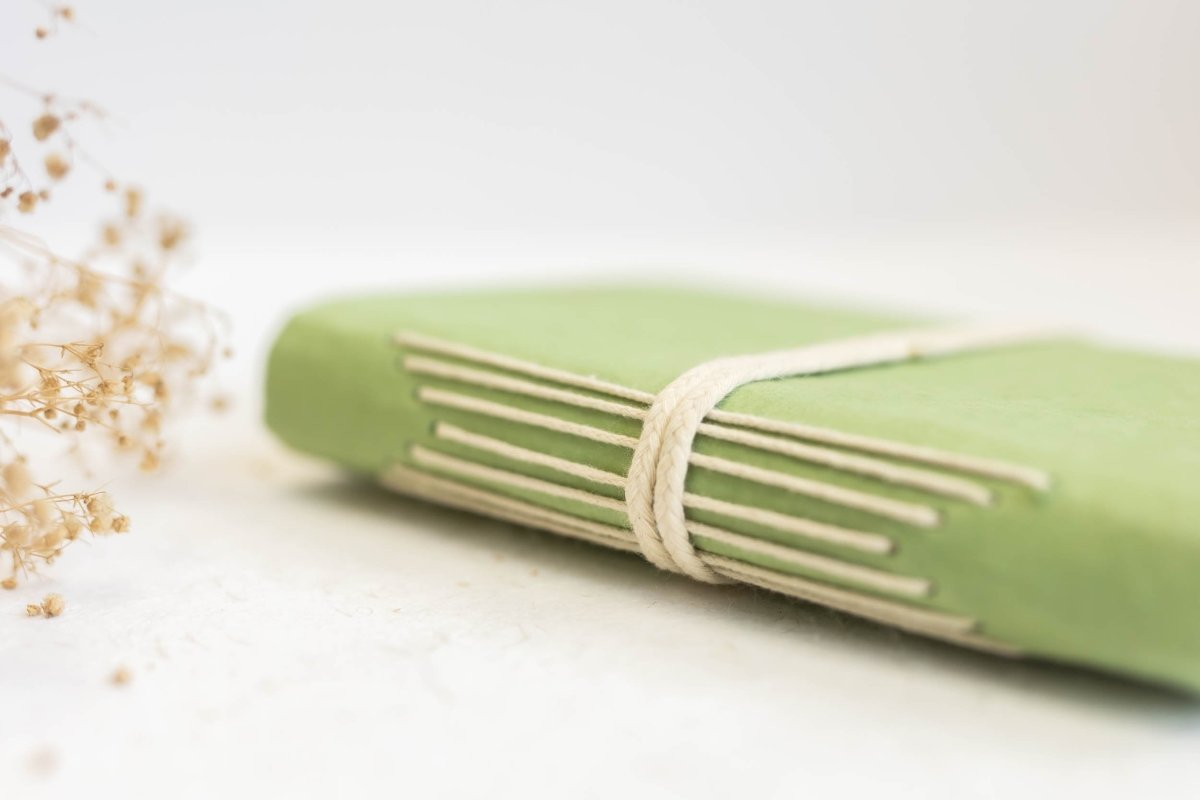 For the journey within - Bakhia / Sage Green – Notebooks & Notepads on Brown Living™. SKU: SR004. Img 2.
