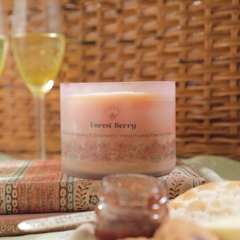 Forest Berry Soy Wax Candle | Non - toxic Luxurious Aroma – Candles & Fragrances on Brown Living™. SKU: 231 - 09504 - AC - FB - 01. Img 1.