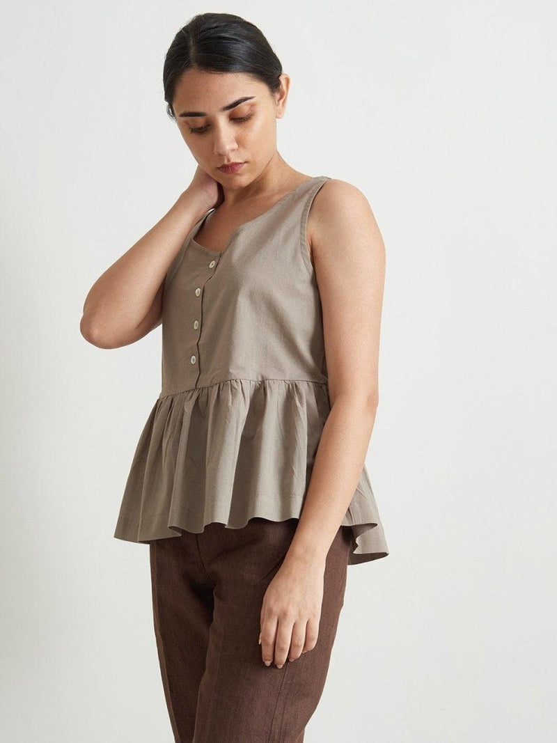 Buy Freestyle Peplum Top | Shop Verified Sustainable Womens Top on Brown Living™