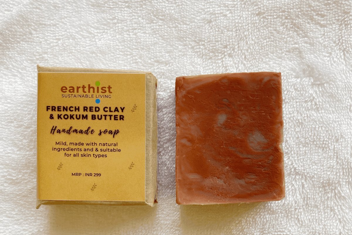 Buy French red clay kokum butter soap All skin types Vegan