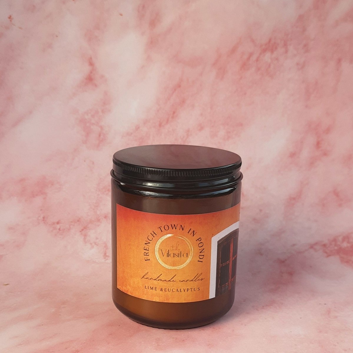 French Town In Pondi - Eucalyptus & Lime Soy Wax Candle | Verified Sustainable by Brown Living™