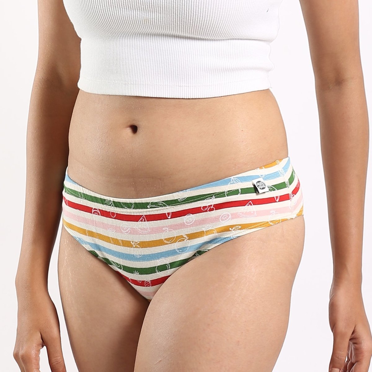 Fruity Popsicle Tanga – Womens Underwear on Brown Living™. SKU: 012/BA/RainbowFruity/AOP_24BL10581. Img 1.