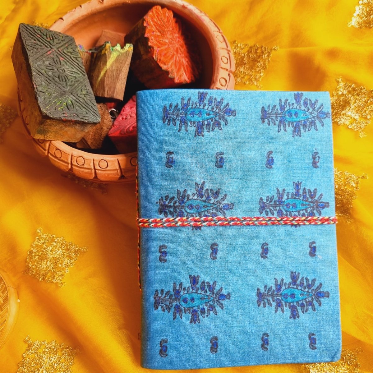Garden Fresh - Upcycled Handloom Fabric Journal | Verified Sustainable by Brown Living™