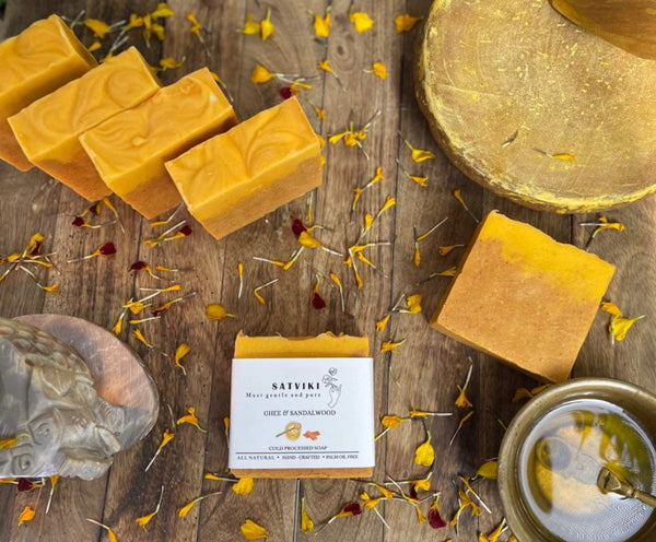 Buy Ghee and Sandalwood | Cold Processed Soap | Patchouli Soap | Shop Verified Sustainable Body Soap on Brown Living™