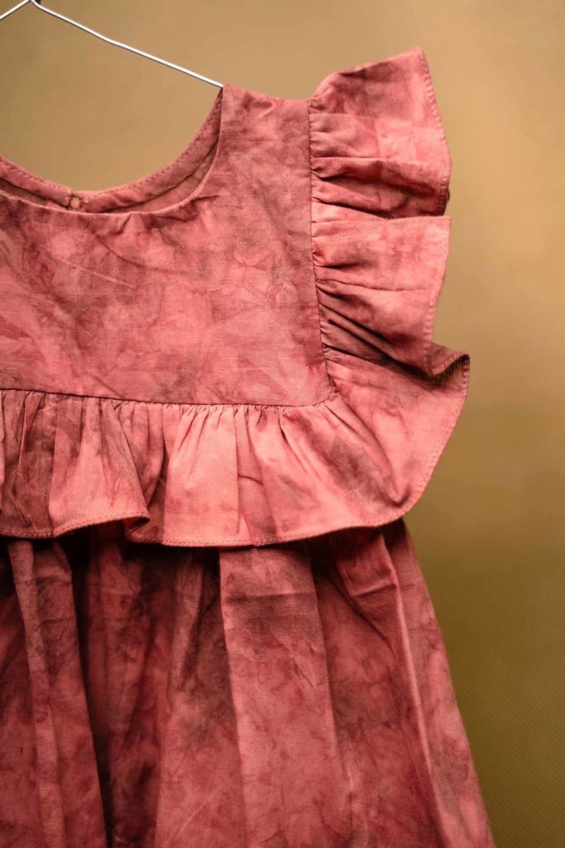 Girls Elisa Dress Maroon | Verified Sustainable by Brown Living™
