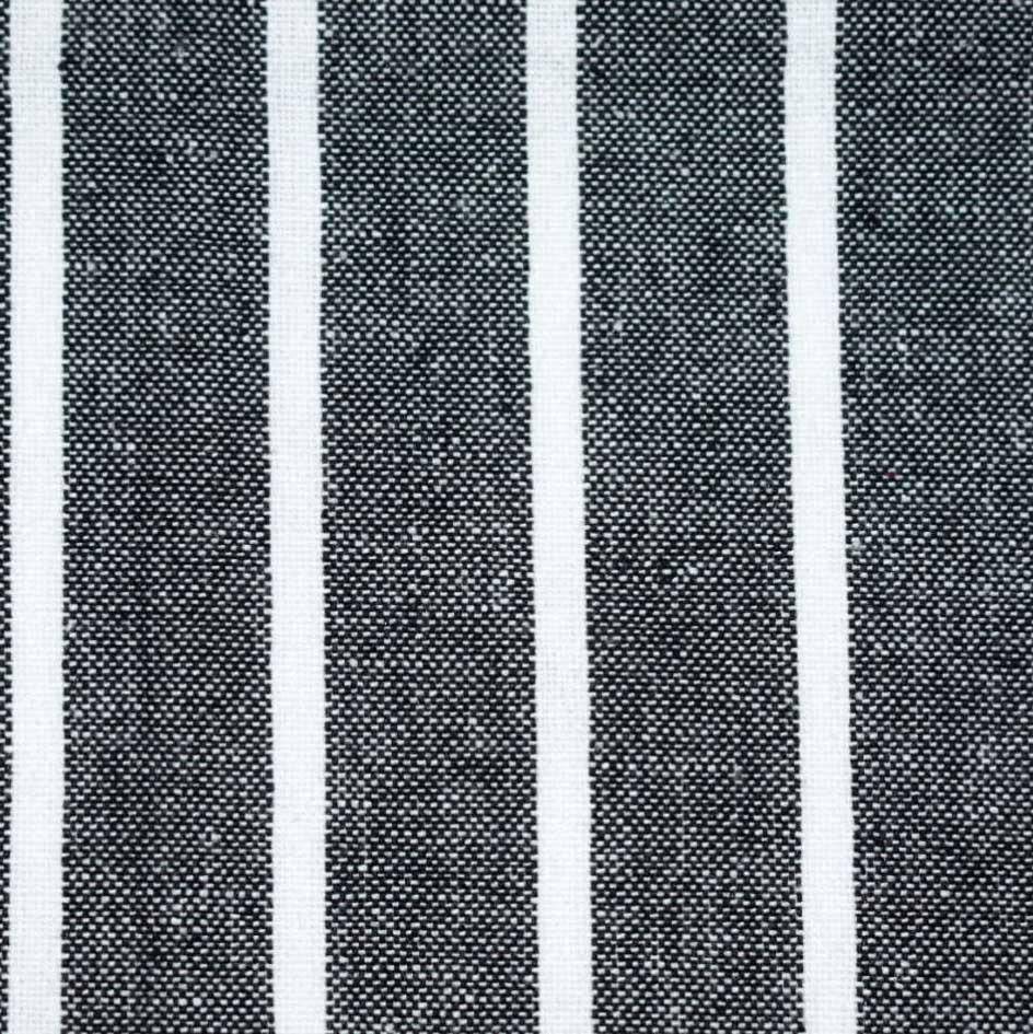 Grey Handmade Cotton Striped Dining Napkins - Set of 6 | Verified Sustainable by Brown Living™