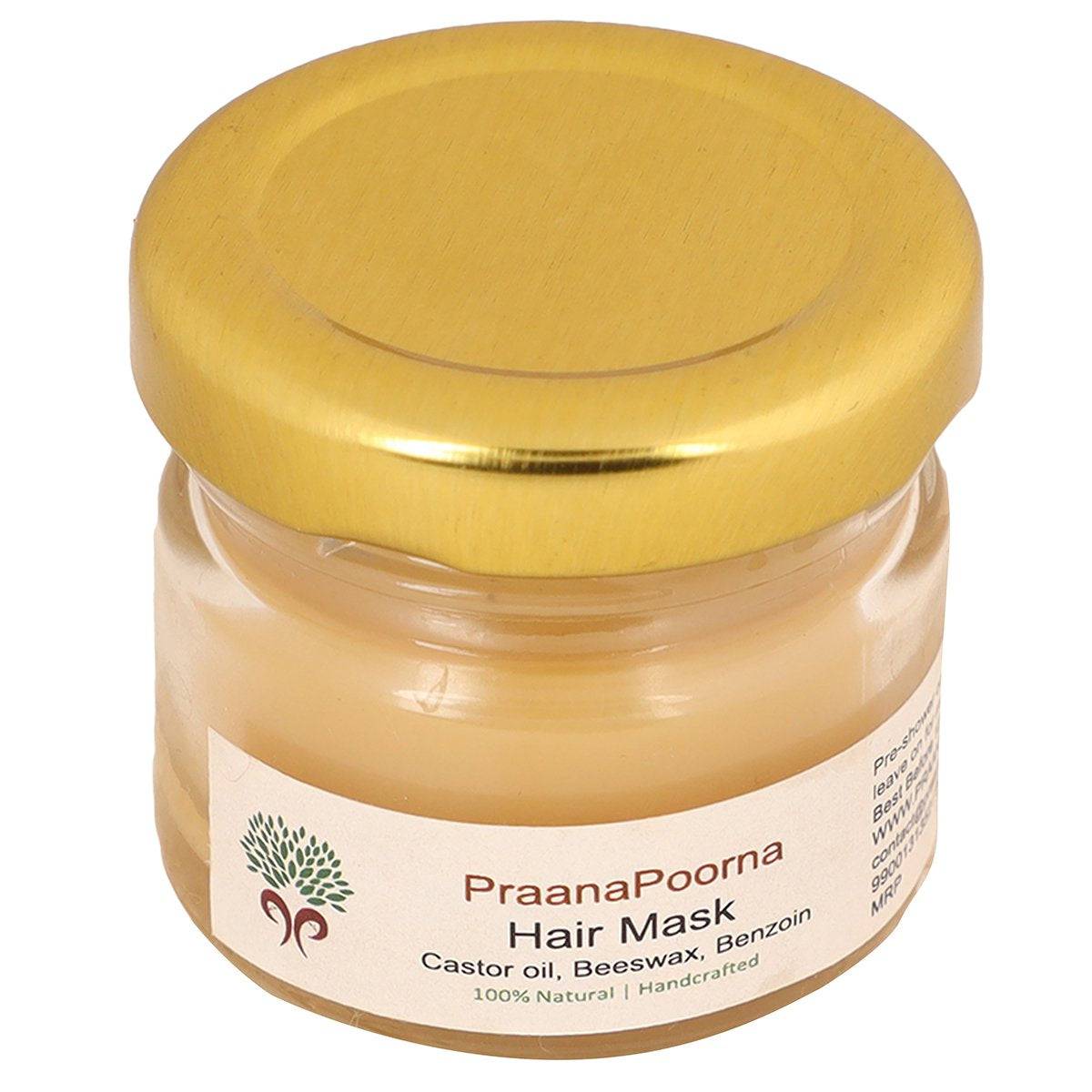 Hair Mask – Castor oil - 25g – Hair Mask on Brown Living™. SKU: 133 - 08238 - praanapoorna - SKUB3. Img 2.
