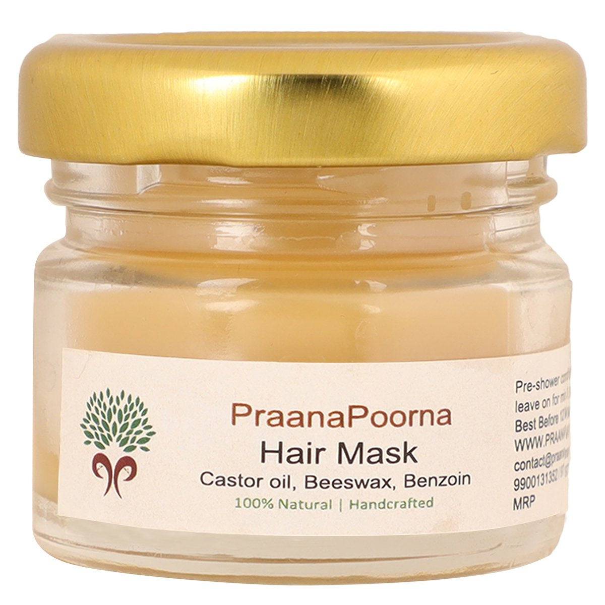 Hair Mask – Castor oil - 25g – Hair Mask on Brown Living™. SKU: 133 - 08238 - praanapoorna - SKUB3. Img 1.