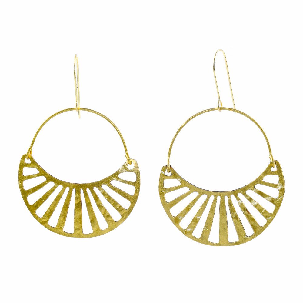Half Moon Brass Earrings | Verified Sustainable by Brown Living™