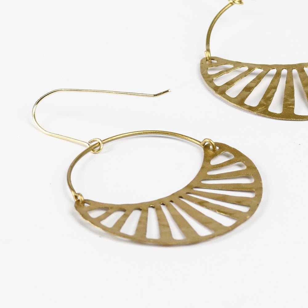 Half Moon Brass Earrings | Verified Sustainable by Brown Living™