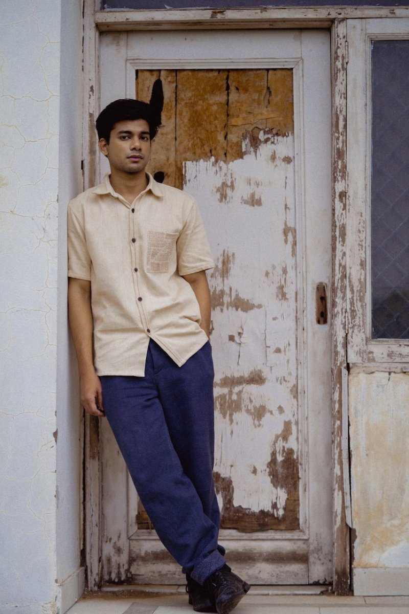 Half Sleeve Coat Over Shirt Half Shirt Jacket Khadi Denim Jacket